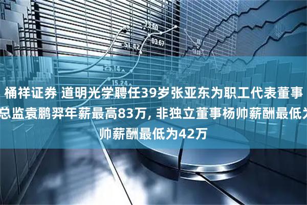 桶祥证券 道明光学聘任39岁张亚东为职工代表董事, 财务总监袁鹏羿年薪最高83万, 非独立董事杨帅薪酬最低为42万